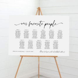 11テーブル私たちお気に入りのの人の座席図プラン ポスター