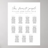 11テーブル私たちお気に入りのの人の座席表 ポスター (正面)