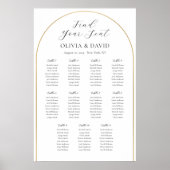 11テーブル金ゴールドアーチ座席表の検索 ポスター (正面)