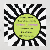 11パーソナライズされた歳の誕生日パーティーの招待 招待状 (正面/裏面)