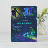 11パーソナライズされた誕生日ボーイ招待状 招待状 (スタンド正面)