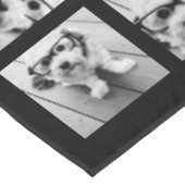 11フォトインスタグラムコラージュカスタムブラックモノグラム テーブルクロス (アングル)