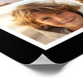 11フォトインスタグラムコラージュカスタムブラックモノグラム ポスター (角)