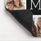 11フォトインスタグラムコラージュカスタムブラックモノグラム マウスパッド (コーナー)