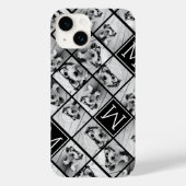 11フォトインスタグラムコラージュカスタムブラックモノグラム Case-Mate iPhoneケース (裏面)
