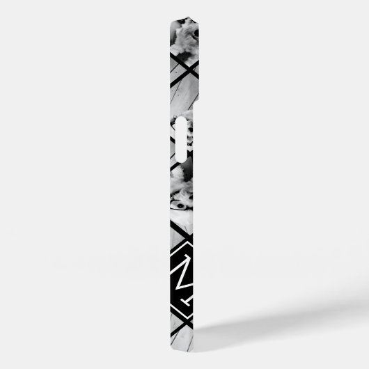 11フォトインスタグラムコラージュカスタムブラックモノグラム Case-Mate iPhoneケース (裏面 / 右)