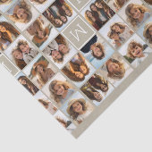 11フォトインスタグラムコラージュカスタムベージュモノグラム 薄葉紙 (詳細)