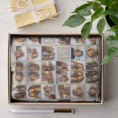 11フォトインスタグラムコラージュカスタムベージュモノグラム 薄葉紙 (ギフト)