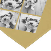 11フォトインスタグラムコラージュカスタム金ゴールドモノグラム ショートテーブルランナー (コーナー)