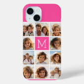 11フォトインスタグラムコラージュピンクモノグラム Case-Mate iPhoneケース (裏面)