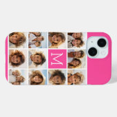 11フォトインスタグラムコラージュピンクモノグラム Case-Mate iPhoneケース (裏面 (横))