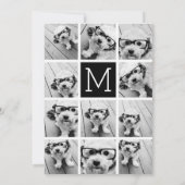 11フォトインスタグラムコラージュ誕生日パーティー 招待状 (裏面)