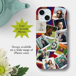 11フォトコラージュパーソナライズされたスリム iPhone 15ケース