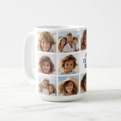 11フォトコラージュモダン – 白ミニマルと黒 コーヒーマグカップ (正面左)