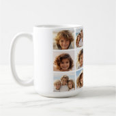 11フォトコラージュモダン – 白ミニマルと黒 コーヒーマグカップ (左)