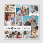 11フォトコラージュ最高のママーエバーマグネティックカード (正面)