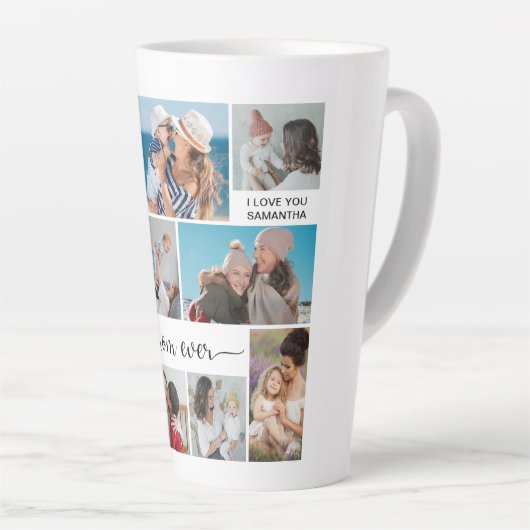 11フォトコラージュ最高のマー カフェラテマグ (右アングル)