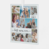 11フォトコラージュ最高のマー ガラスオーナメント (正面左)