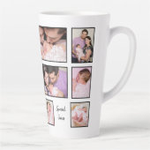 11フォトコラージュ楽しい瞬間と思い出 カフェラテマグ (右)