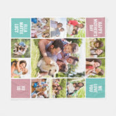 11フォトコラージュ母の日 フリースブランケット (正面(横))