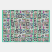 11フォトコラージュ – インスタントモンタージュカラフル縁ど ラッピングペーパーシート (正面2)