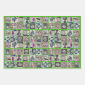 11フォトコラージュ – インスタントモンタージュカラフル縁ど ラッピングペーパーシート (正面)