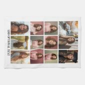 11フォトコラージュ – カスタム文字 – 白黒 キッチンタオル (横)