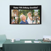 11フォトコラージュhappy birthday banner family pics 横断幕 (トレードショー)