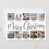 11フォトスクリプトメリークリスマスレビューの年 シーズンカード (正面)