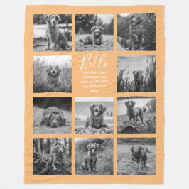 11フォトパーソナライズされたコラージオレンジカラー フリースブランケット