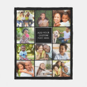 11フォトパーソナライズされたコラージュカスタムカラー フリースブランケット (正面)
