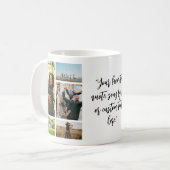 11フォトパーソナライズされたコラージュカスタム引用文 コーヒーマグカップ (正面左)