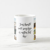 11フォトパーソナライズされたコラージュカスタム引用文 コーヒーマグカップ (中央)