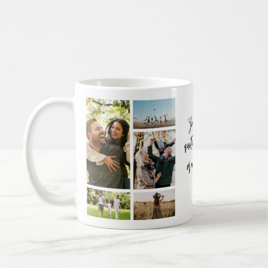 11フォトパーソナライズされたコラージュカスタム引用文 コーヒーマグカップ (左)