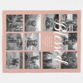 11フォトパーソナライズされたコラージュダスティピ賛美ンク フリースブランケット (正面(横))