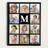 11フォトパーソナライズされたコラージュトレンディーエメラルドグリーン プランナー手帳 (正面)