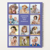 11フォトパーソナライズされたコラージュトレンディーペリウィンクル プランナー手帳 (裏面)