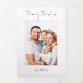 11フォトファミリークリスマスニュースレター 三つ折りクリスマスカード (カバー)