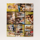 11フォトユニークコラージミニマリストシンプルブラック ジグソーパズル (縦)