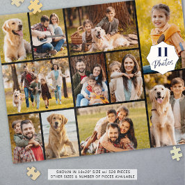 11フォトユニークコラージミニマリストシンプルブラック ジグソーパズル