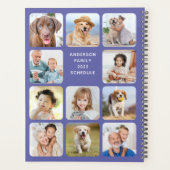 11モダンパーソナライズされた枚のコラージュのペリウィンクル プランナー手帳 (裏面)