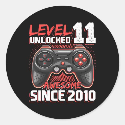 11ロック解除素晴らし2010ビデオゲーム11誕生日 ラウンドシール (正面)