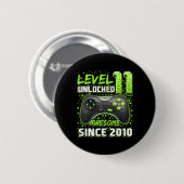 11ロック解除素晴らし2010ビデオゲーム11誕生日 缶バッジ (正面&裏面)