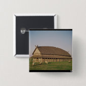 11世紀なバイキングの家の復元 缶バッジ (正面&裏面)