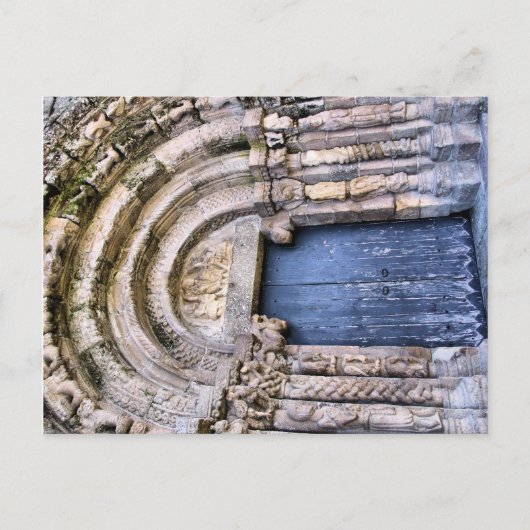 11世紀の教会の入り口 ポストカード (正面)