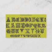 11世紀アルファベットの名刺 名刺 (裏面)