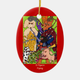 11人のパイパーの配管 セラミックオーナメント