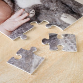 11個の写真をパーソナライズモダンTaupe Love You Mom ジグソーパズル (側面)