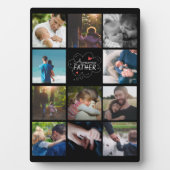 11写真パーソナライズされたコラージュ最高のパパ・エバーギフト フォトプラーク (正面)