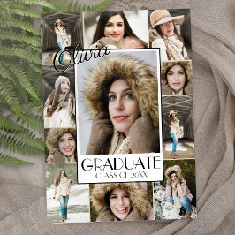 11写真モダンコラージュ卒業発表 招待状